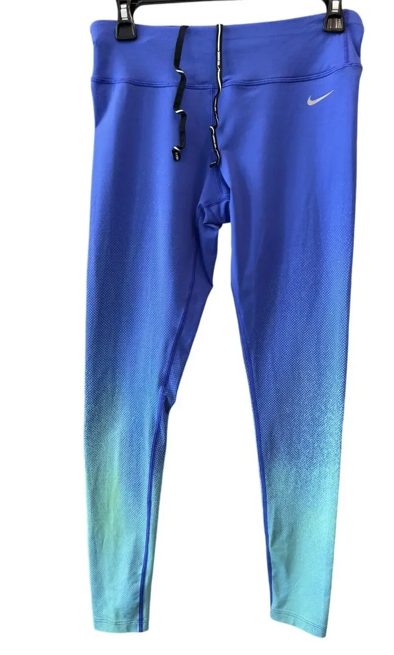 New NIKE Women's Blue Epiclux Forever Gradient Tights Size M